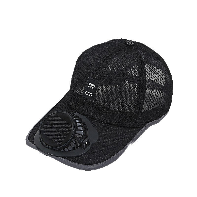 Solar Powered Cooling Hat with Adjustable Fan