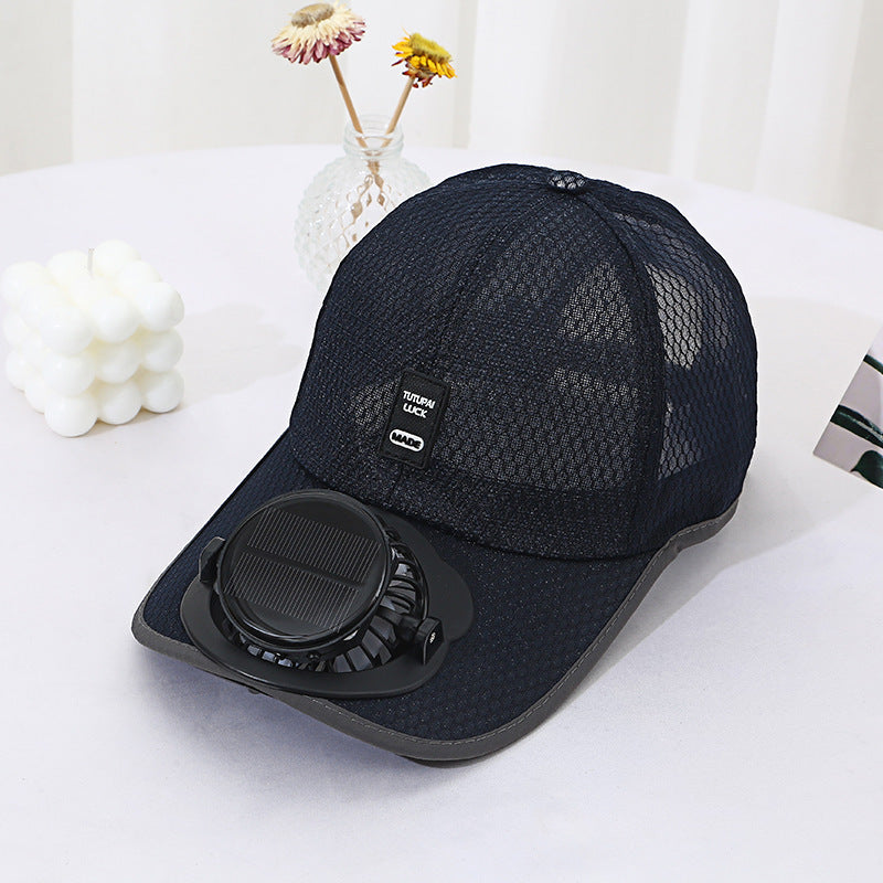 Solar Powered Cooling Hat with Adjustable Fan