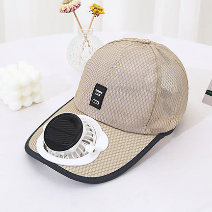 Solar Powered Cooling Hat with Adjustable Fan