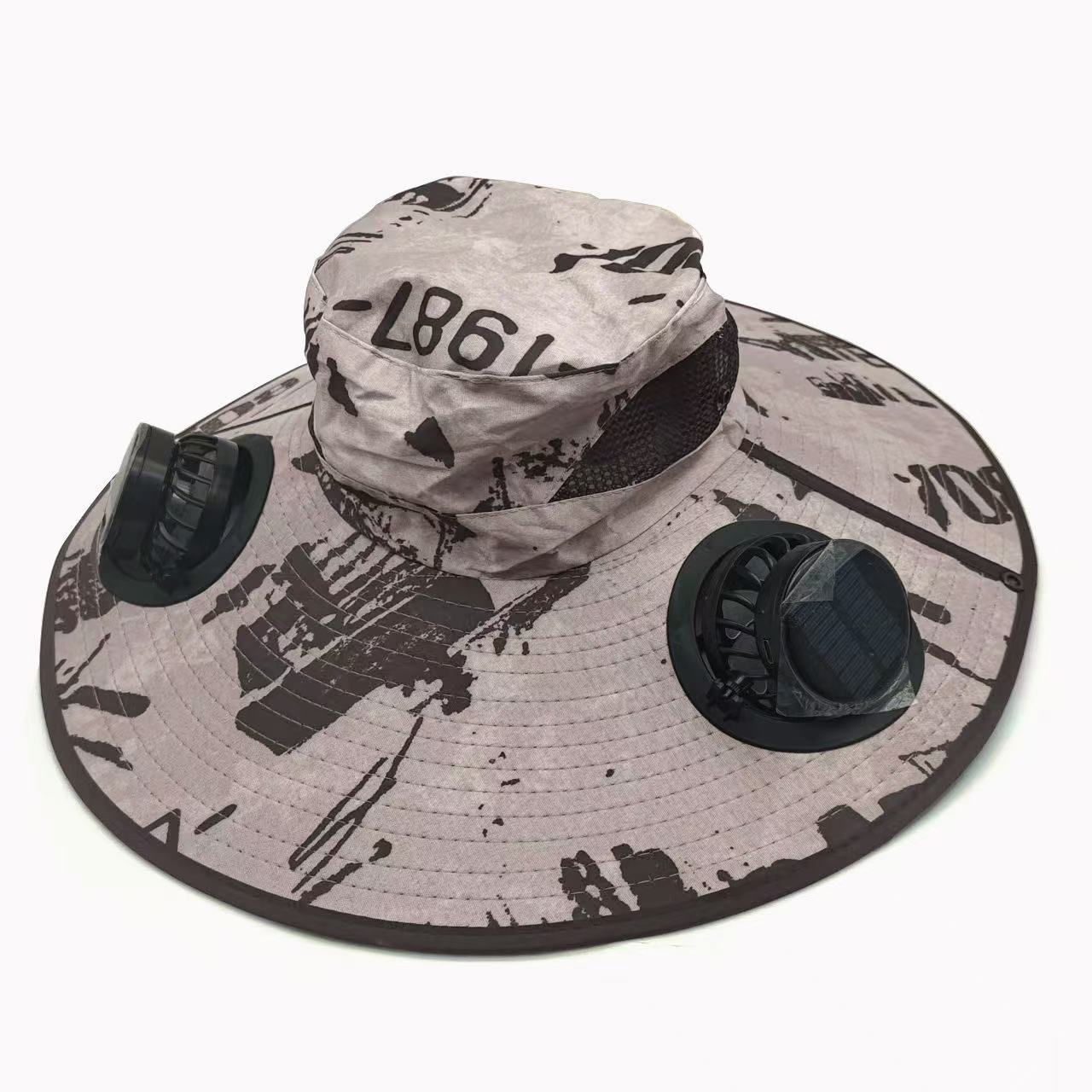 Solar Powered Cooling Hat with Dual Fans