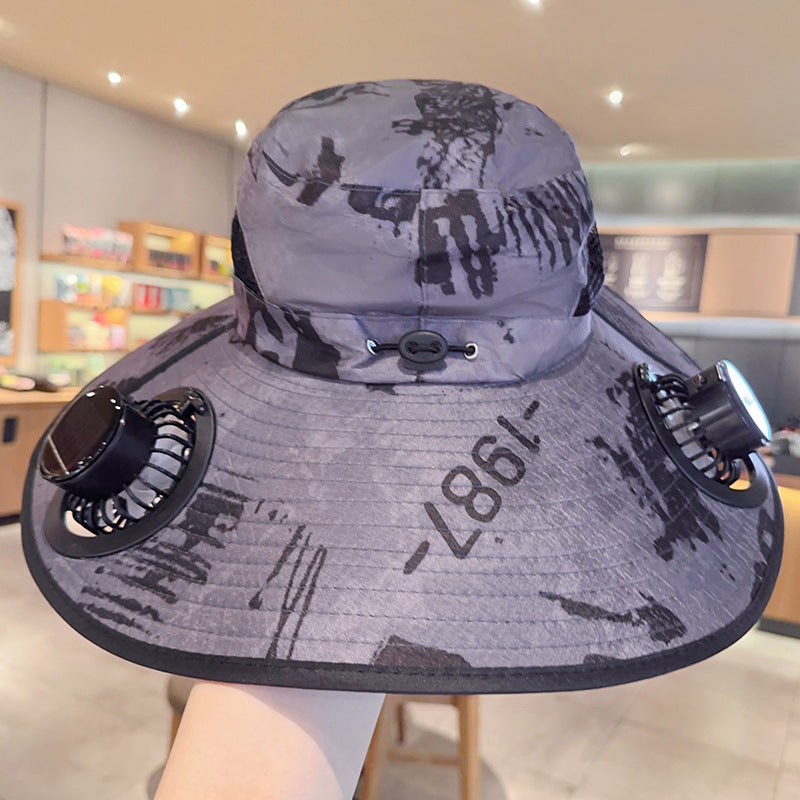 Solar Powered Cooling Hat with Dual Fans