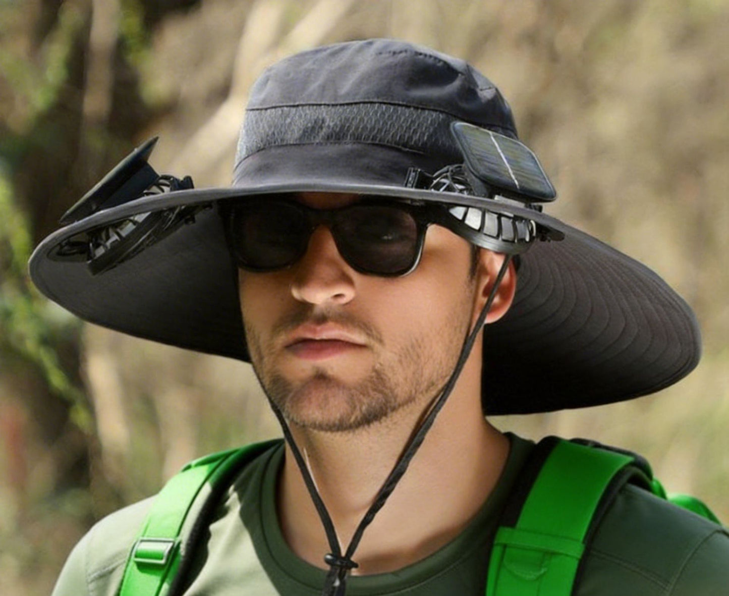 Solar Powered Cooling Hat with Dual Fans