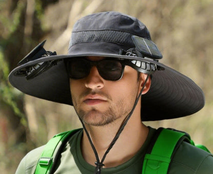 Solar Powered Cooling Hat with Dual Fans