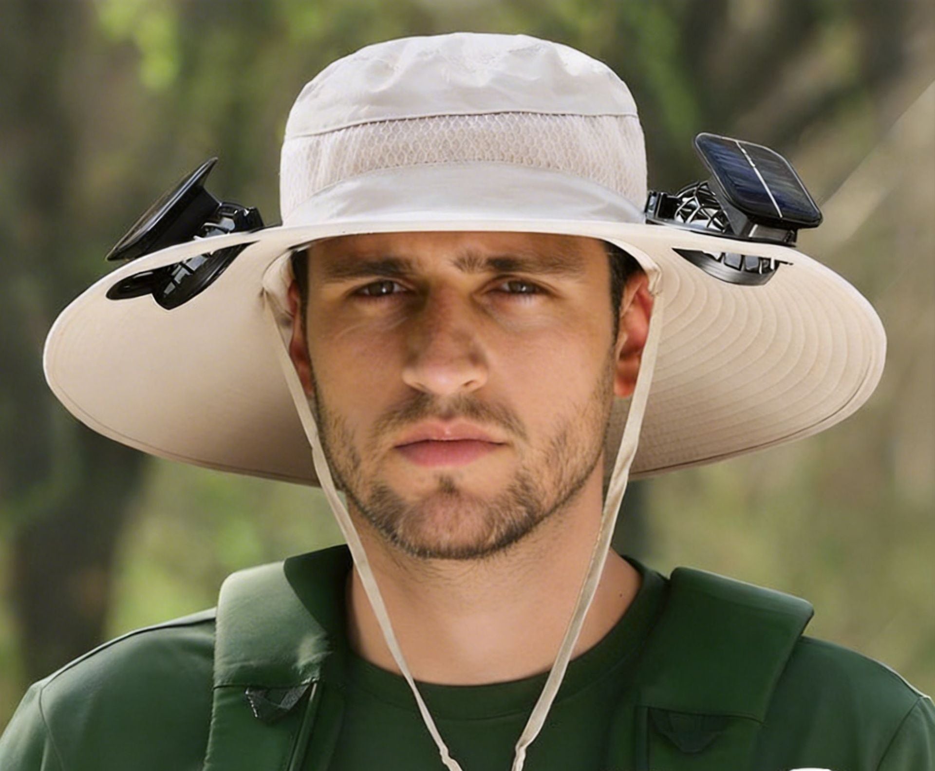 Solar Powered Cooling Hat with Dual Fans