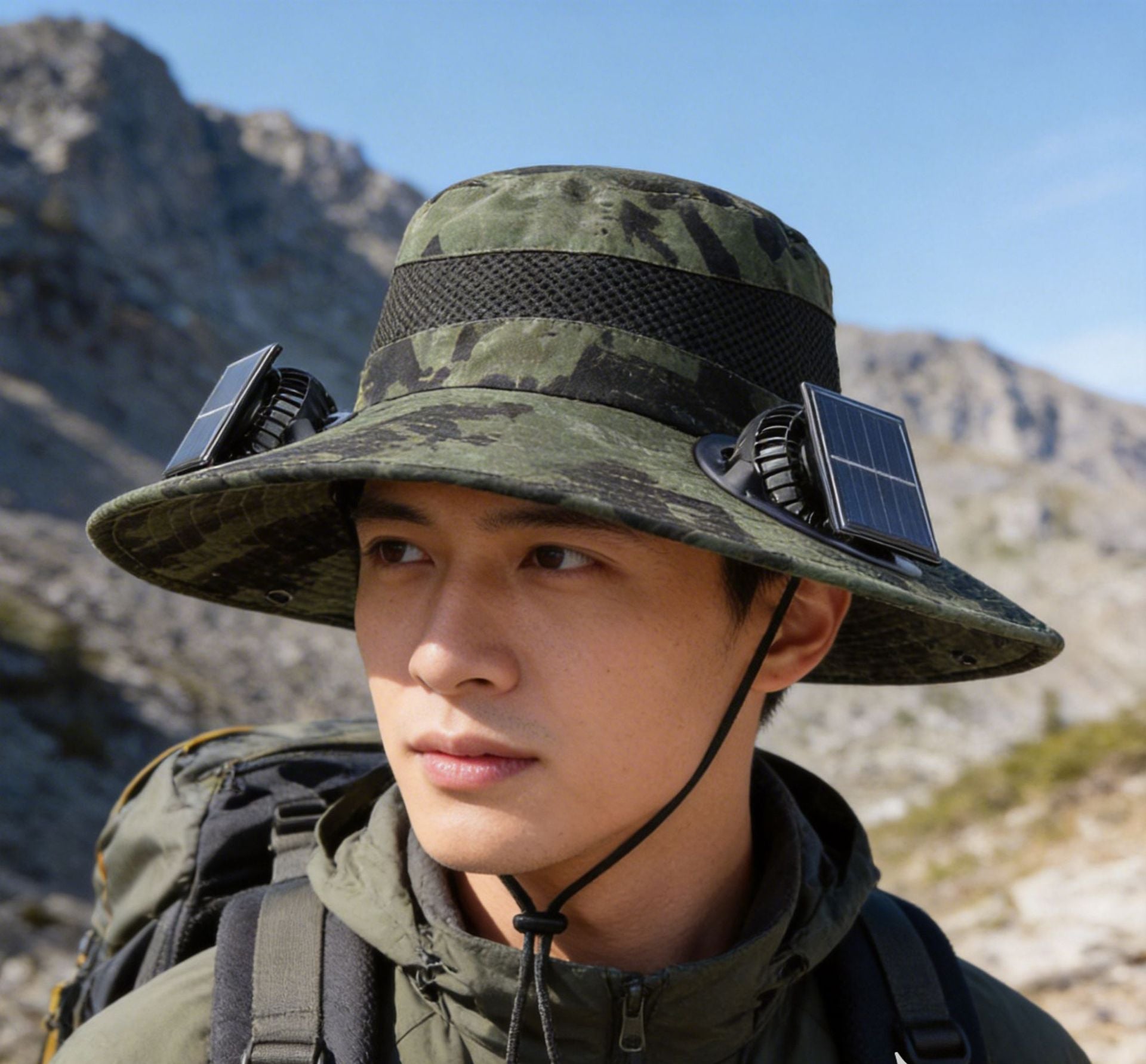 Solar Powered Cooling Hat with Dual Fans