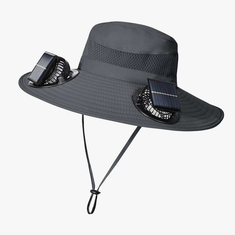 Solar Powered Cooling Hat with Dual Fans