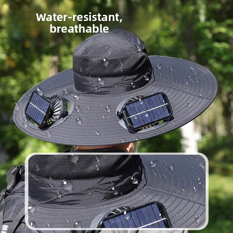 Solar Powered Cooling Hat with Misting Function