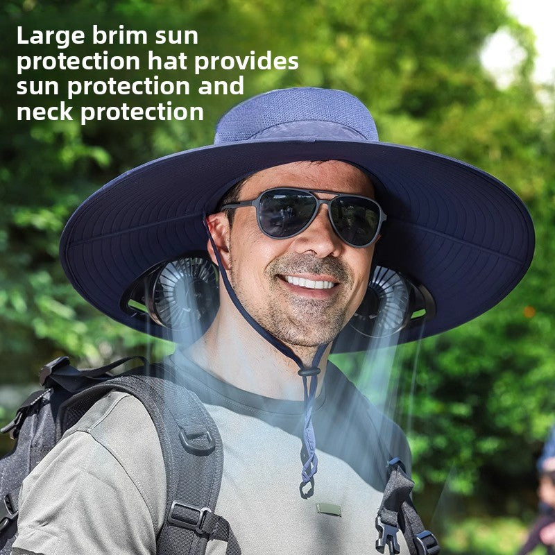 Solar Powered Cooling Hat with Misting Function
