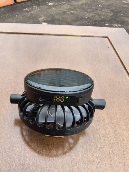 Solar-Powered Cooling Hat with USB Charging