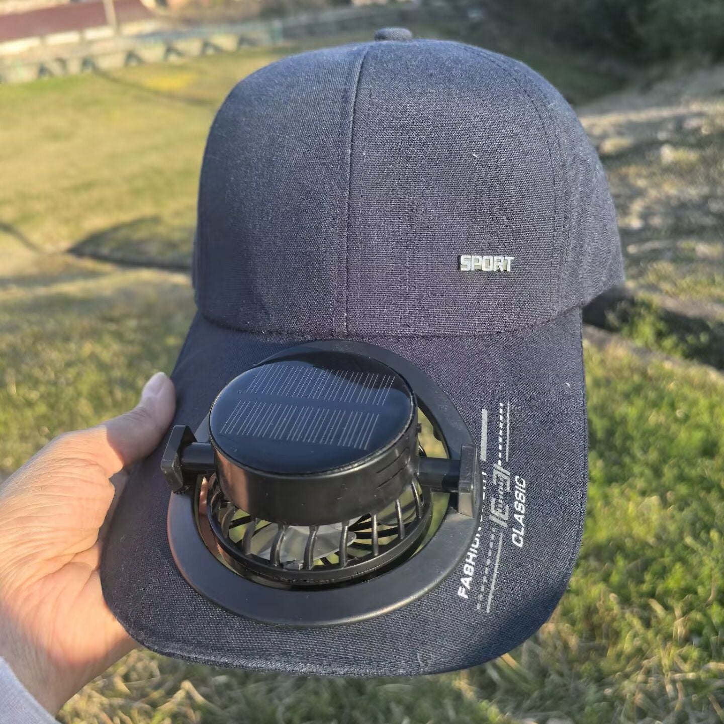 Solar-Powered Cooling Hat with USB Charging