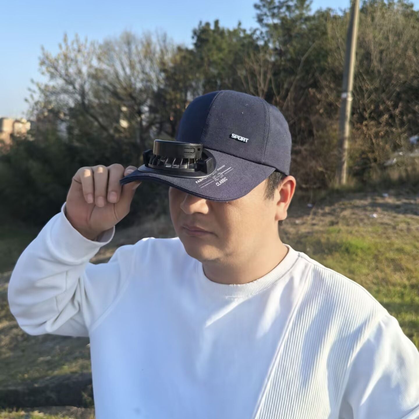 Solar-Powered Cooling Hat with USB Charging
