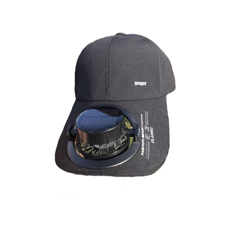 Solar-Powered Cooling Hat with USB Charging