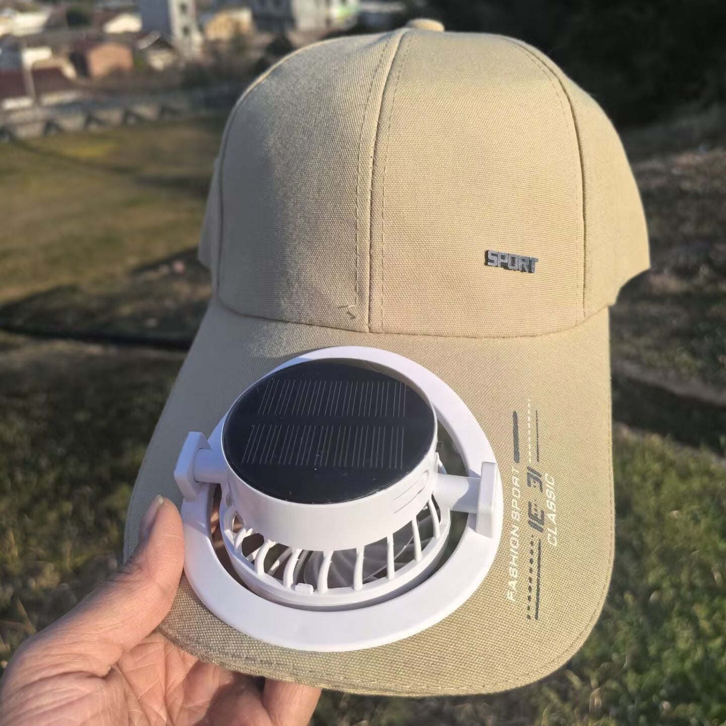 Solar-Powered Cooling Hat with USB Charging