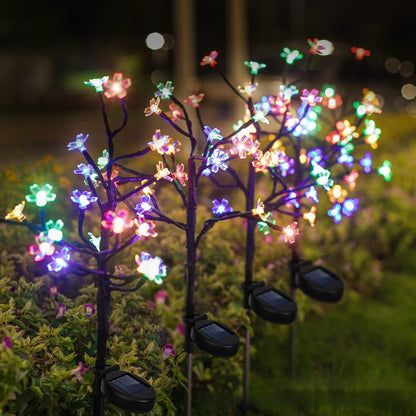 Solar Powered Decorative Garden Lamp with Flower Designs