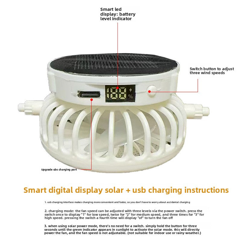Solar Powered Digital Display Cooling Cap