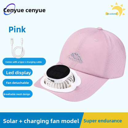 Solar Powered Digital Display Cooling Cap