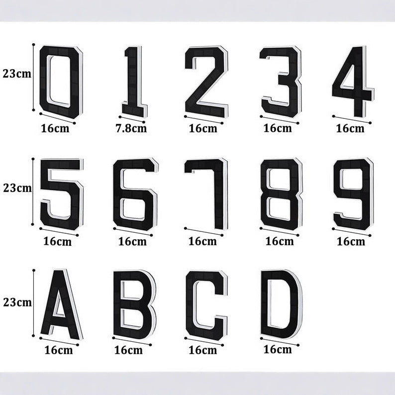 Solar Powered Digital House Number Plate