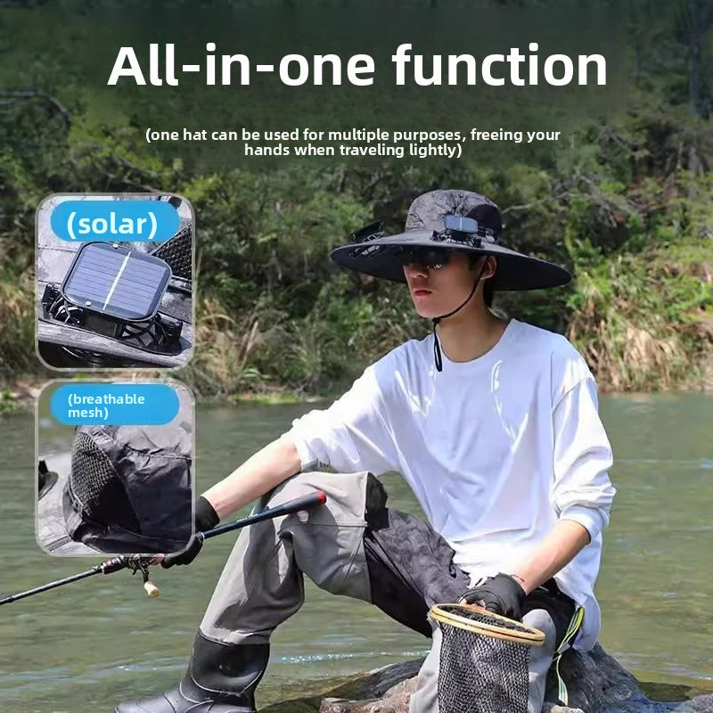 Solar Powered Dual Fan Sun Hat