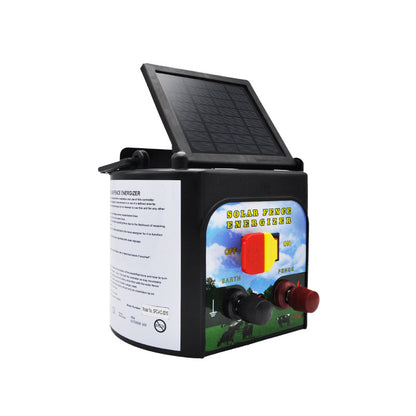Solar-powered electric fence post