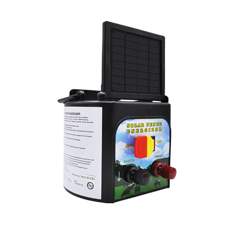 Solar-powered electric fence post