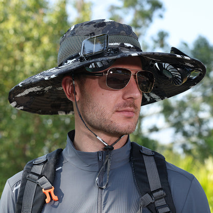 Solar-powered fan hat