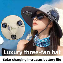 3-Fan Ink Gray Square 1000mAh Solar