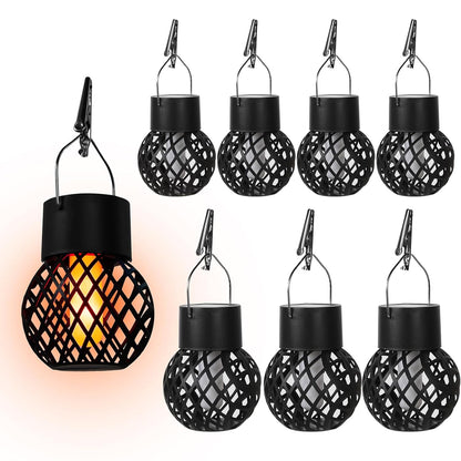 Solar Powered Flame Effect Hanging Light