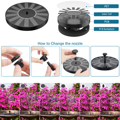 Solar Powered Floating Fountain Pump