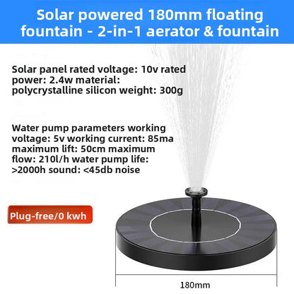 Solar Powered Floating Fountain Pump