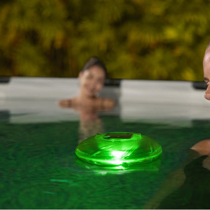 Solar-powered floating lamp