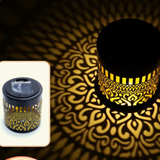 Solar Powered Floral Projection Wall Light