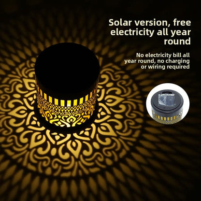 Solar Powered Floral Projection Wall Light
