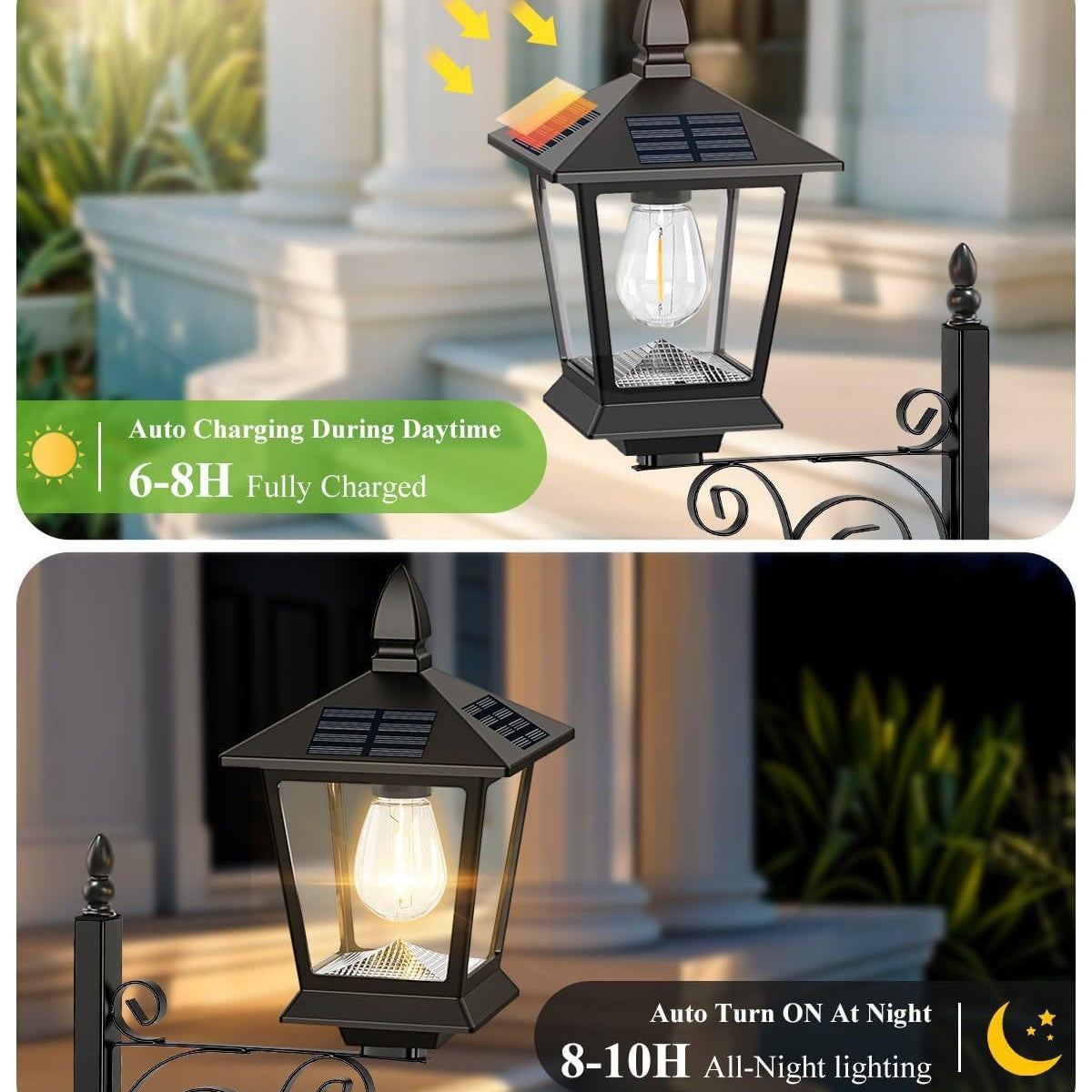 Solar Powered Flower Pot Floor Lamp