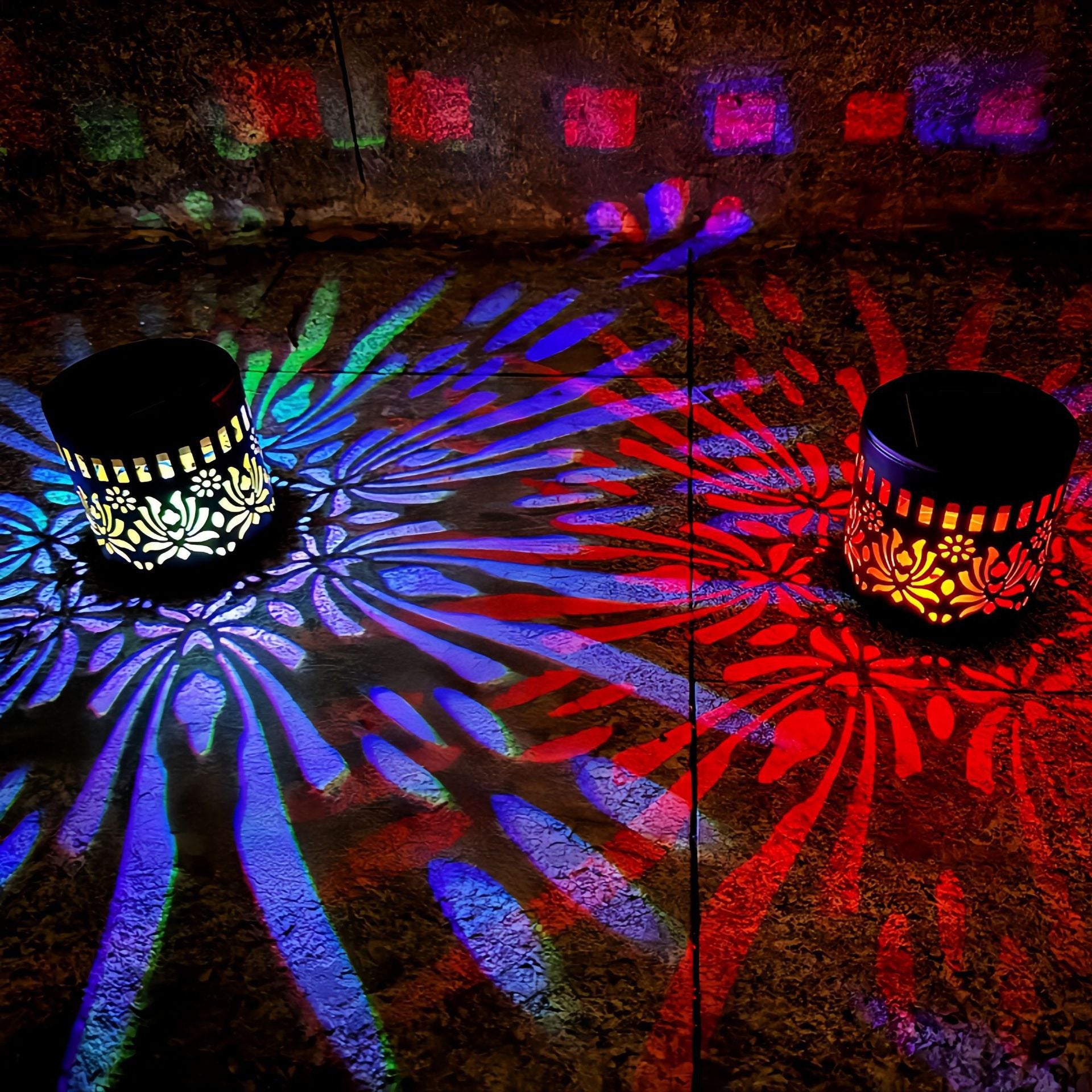 Solar Powered Flower Wall Light