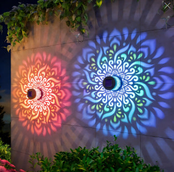 Solar Powered Flower Wall Light