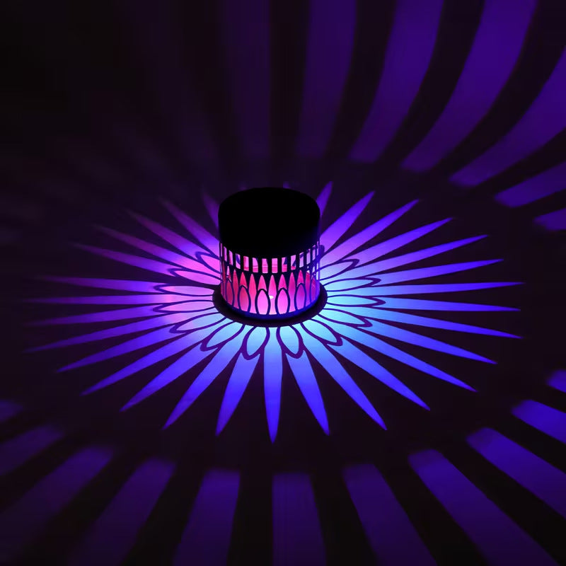 Solar Powered Flower Wall Light
