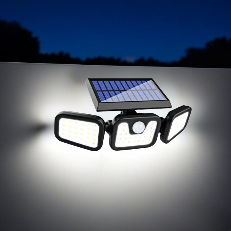Solar-powered foldable lighting lamp