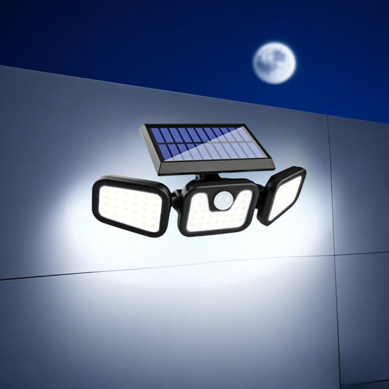 Solar-powered foldable lighting lamp