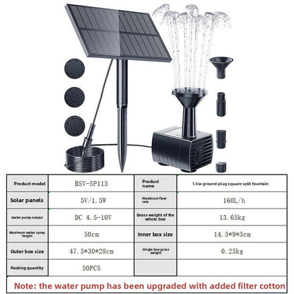 Solar Powered Fountain Pump