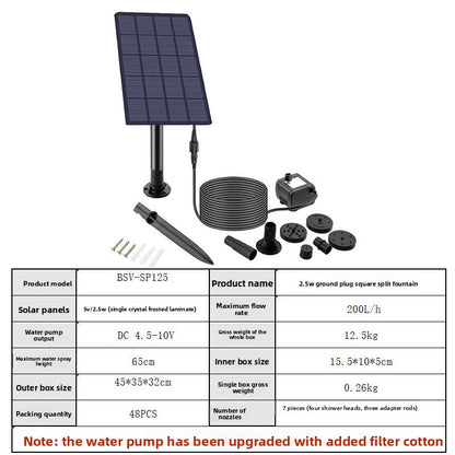 Solar Powered Fountain Pump