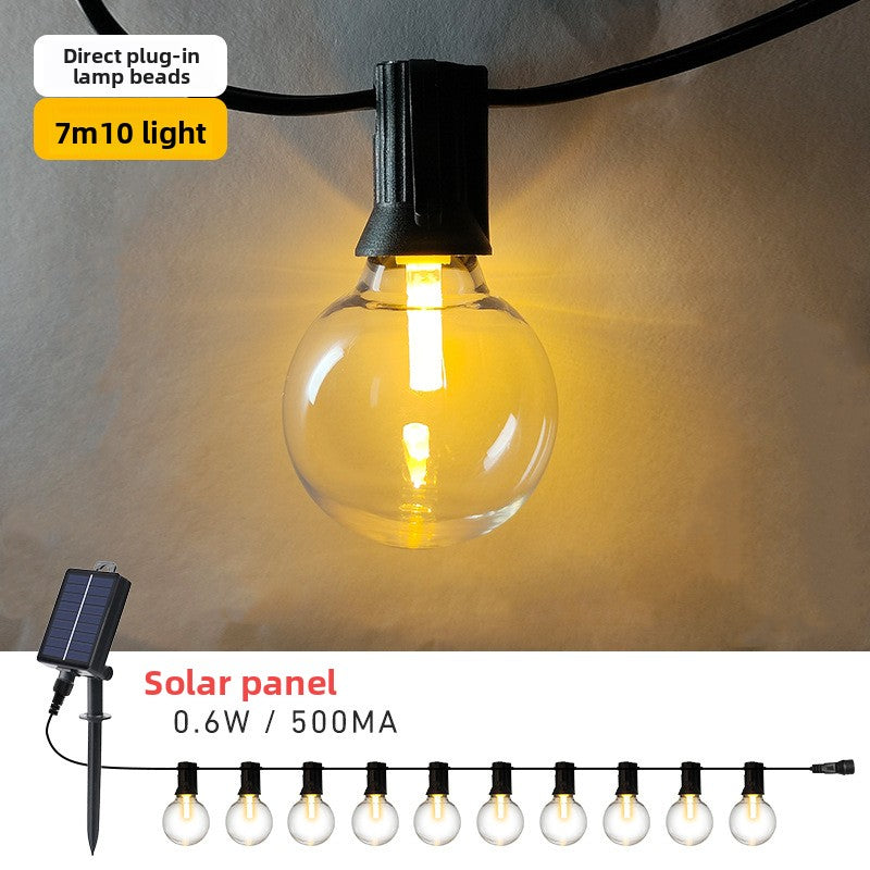 Solar Powered G40 Outdoor Decorative Light String