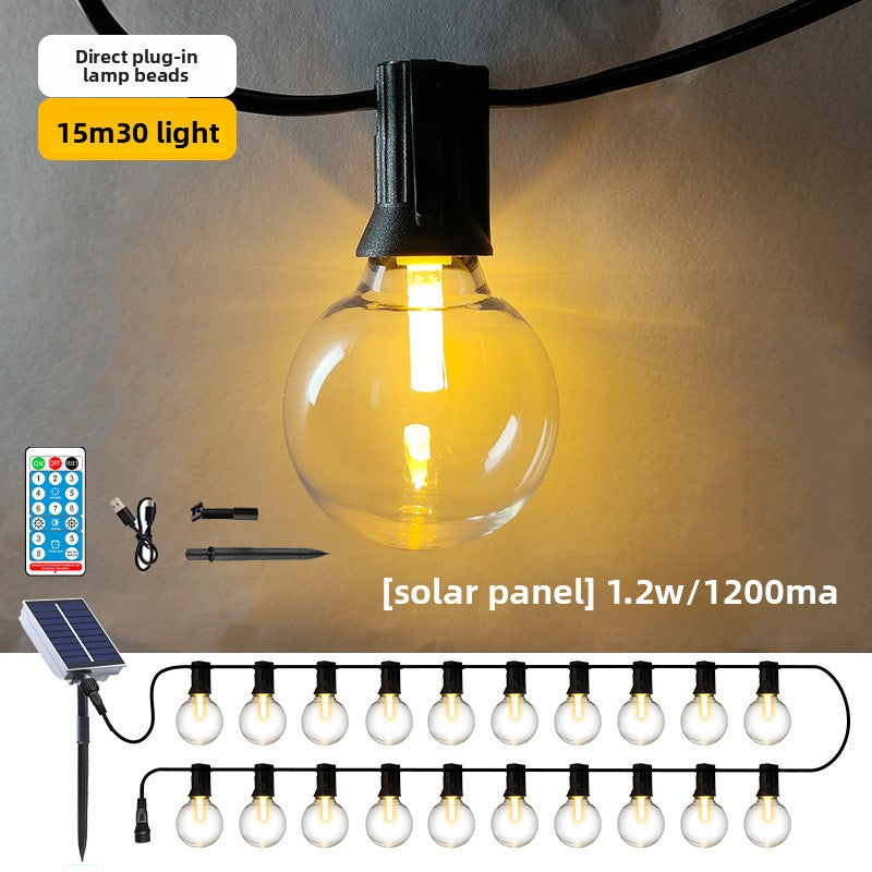 Solar Powered G40 Outdoor Decorative Light String