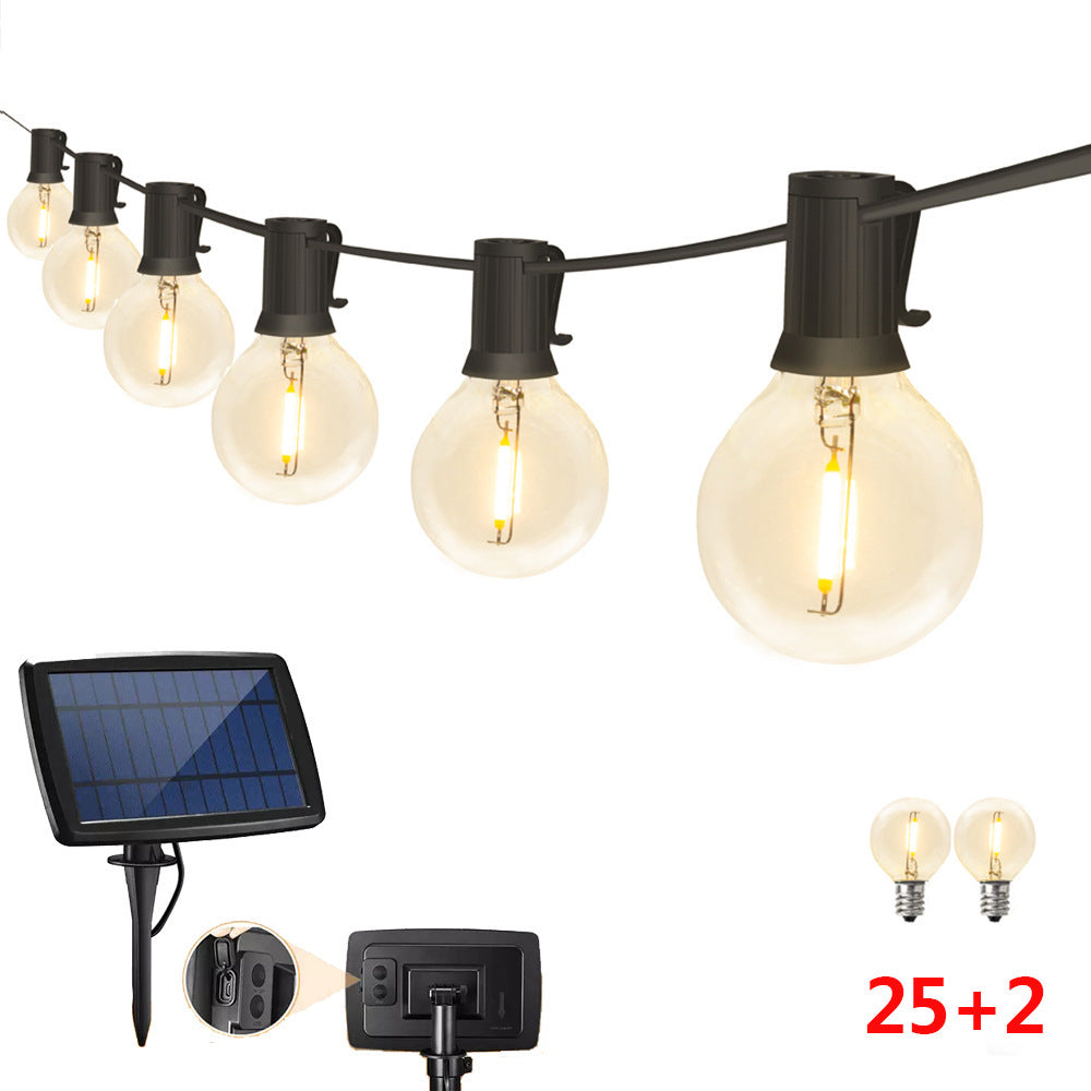 Solar Powered G40 Outdoor Decorative Light String