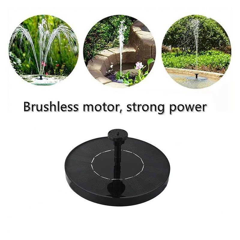 Solar Powered Garden Fountain Pump with Multiple Spray Patterns