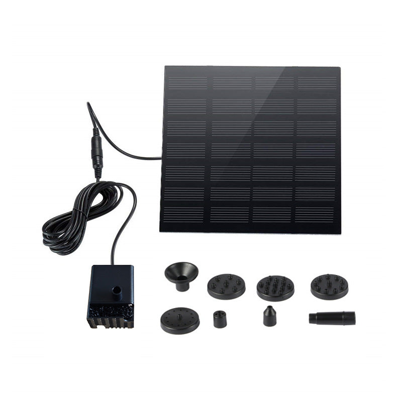 Solar Powered Garden Fountain Pump with Multiple Spray Patterns