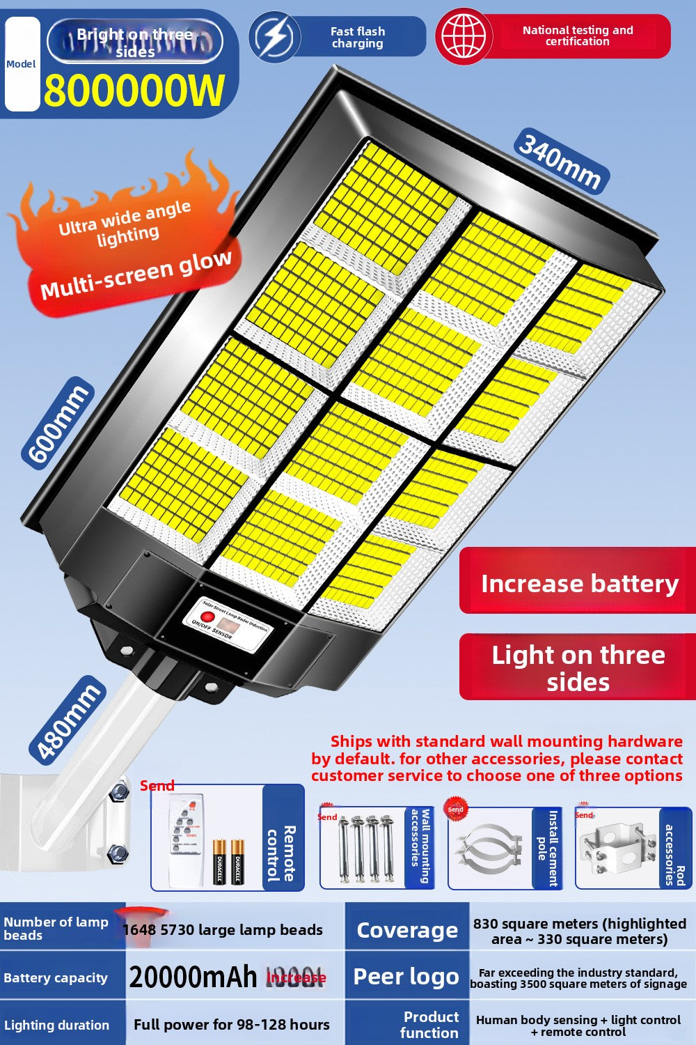 Solar-powered garden light