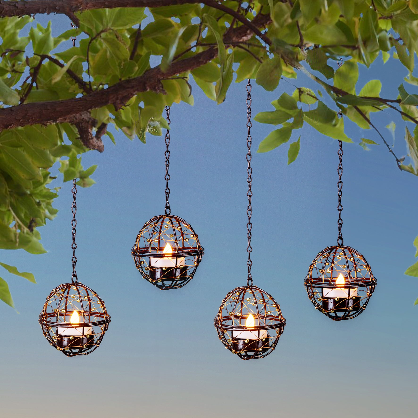 Solar Powered Iron Garden Lights