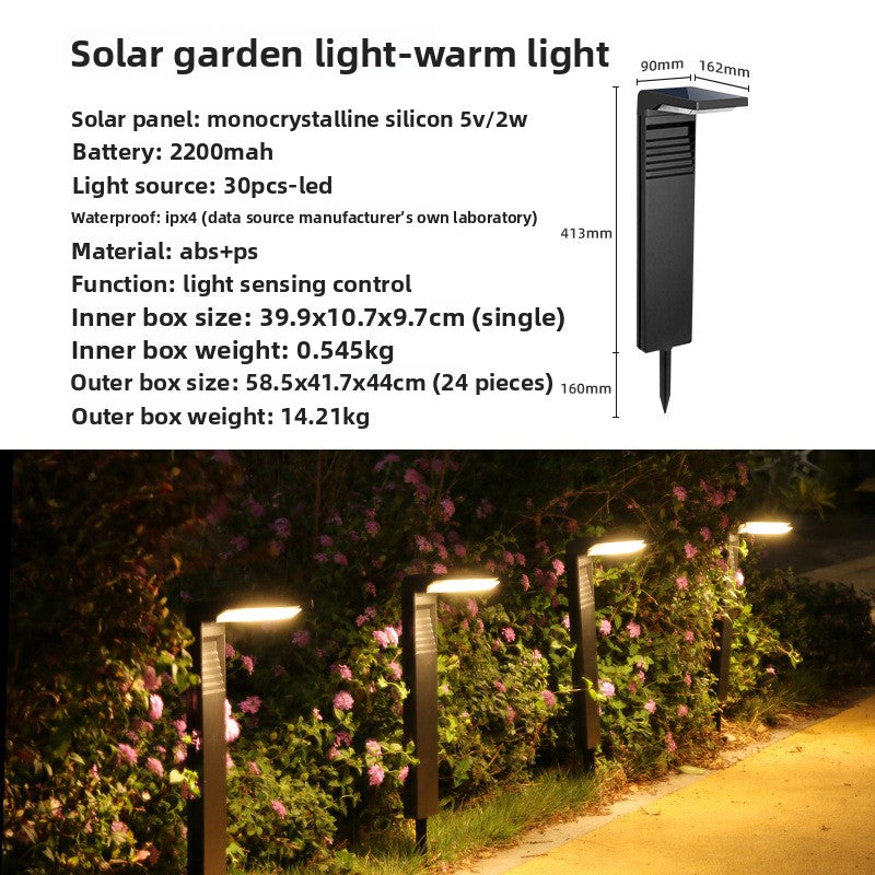 Solar Powered Lawn Light Outdoor Garden Lamp