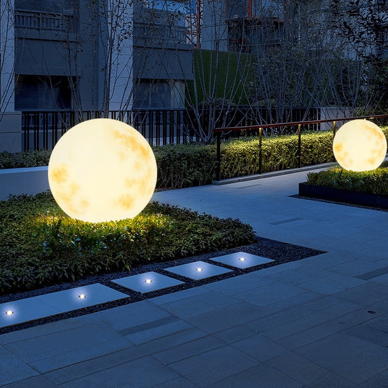 Solar Powered Moon Landscape Lamp
