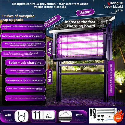 Solar-powered mosquito killer lamp